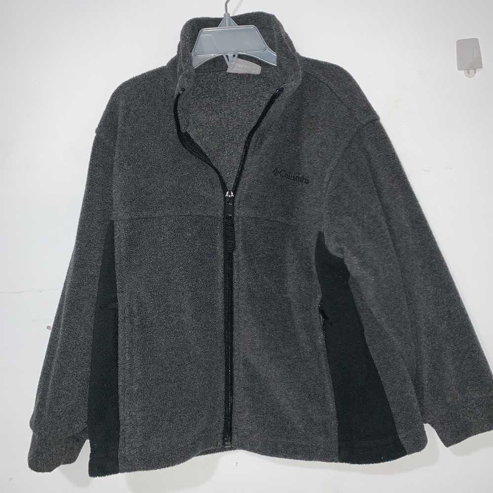 Gray Columbia Full Zip Fleece Jacket 6/7 (Small)